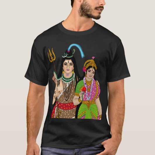 Lord Shiv Parvati T-Shirt (Vorderseite)