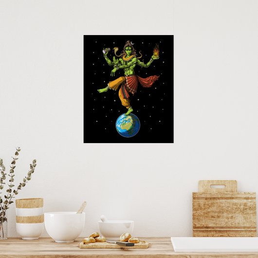 Lord Shiva Alien Poster (Küche)