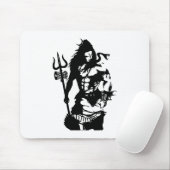 Lord Shiva Art Angry Trishul Mousepad (Mit Mouse)