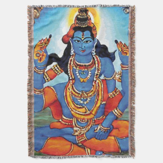 Lord Shiva - Blanket Decke (Vorderseite Vertikal)