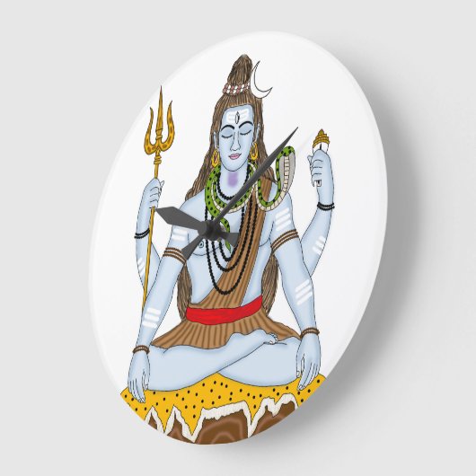 Lord Shiva Clock Große Wanduhr (Winkel)