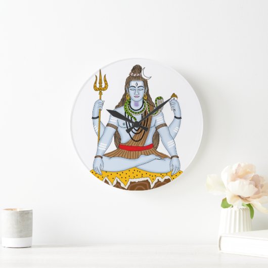 Lord Shiva Clock Große Wanduhr (Zuhause)