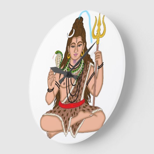 Lord Shiva Clock Große Wanduhr (Winkel)
