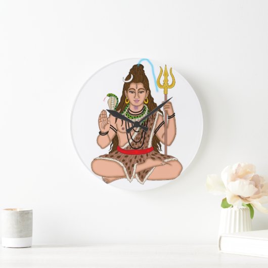 Lord Shiva Clock Große Wanduhr (Zuhause)
