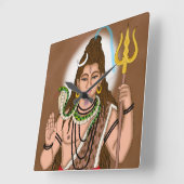 Lord Shiva Clock Quadratische Wanduhr (Winkel)