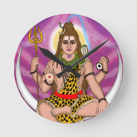Lord Shiva Clock Runde Wanduhr (Vorderseite)