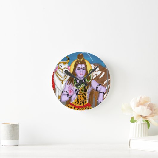 Lord Shiva Clock Runde Wanduhr (Zuhause)