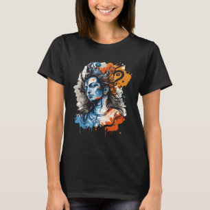 Lord Shiva Hindu God Ink Effect Spritzer T-Shirt