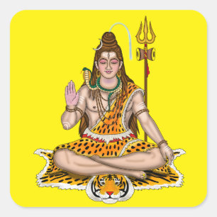 Lord Shiva Hindu-Gottheit, individuelles Vinyl-Sti Quadratischer Aufkleber