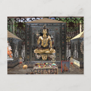 Lord Shiva Hindu Temple Postcard Postkarte