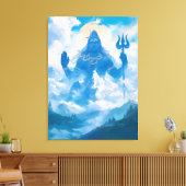 Lord Shiva in Kailasa Leinwand Mauer Kunst (Insitu (Wohnzimmer))