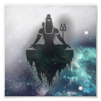 Lord Shiva in Meditation Position, ein universelle Fotodruck