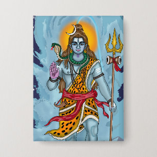 Lord Shiva Knopf Abzeichen Button