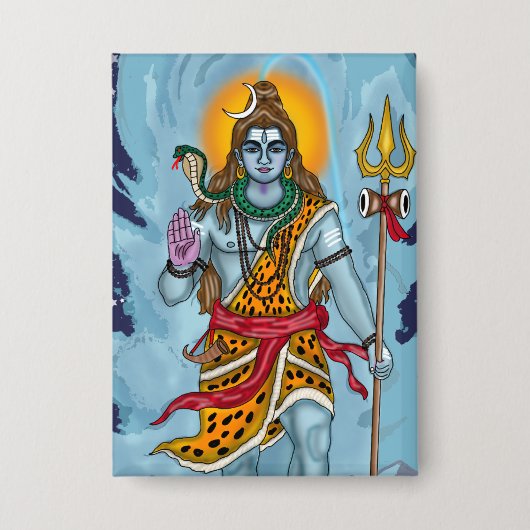 Lord Shiva Knopf Abzeichen Button (Vorderseite)