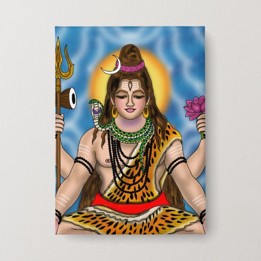 Lord Shiva Knopf Button (Vorderseite)
