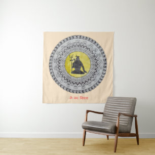 Lord Shiva Mandala-Teppich Wandteppich