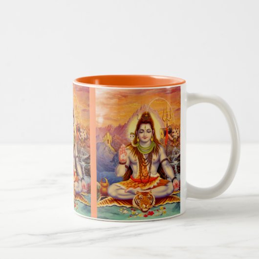 Lord Shiva Meditating Mug Zweifarbige Tasse (Rechts)