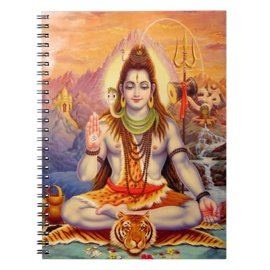 Lord Shiva Meditating Notebook Notizblock (Vorderseite)