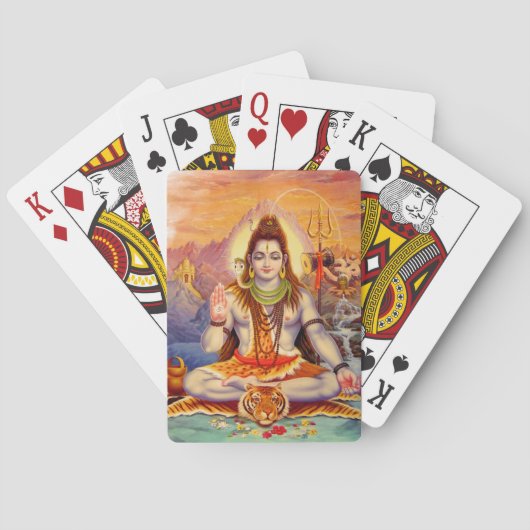 Lord Shiva Meditating Playing Cards Spielkarten (Rückseite)