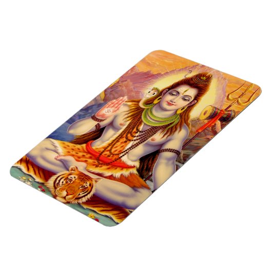 Lord Shiva Meditating Premium Flexi Magnet (Linke Seite)