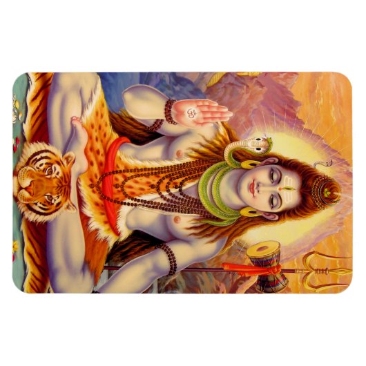 Lord Shiva Meditating Premium Flexi Magnet (Horizontal)