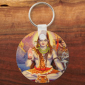 Lord Shiva Meditating Schlüsselanhänger (Vorderseite)