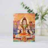 Lord Shiva Meditation Postcard Postkarte (Stehend Vorderseite)