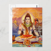 Lord Shiva Meditation Postcard Postkarte (Vorne/Hinten)