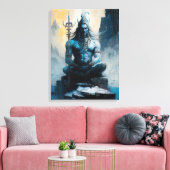 Lord shiva meditieren, häusliche Erwärmung, Gesche Leinwanddruck (Insitu (Wohnzimmer))