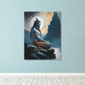 Lord shiva meditieren, häusliche Erwärmung, Gesche Leinwanddruck (Insitu (Holzboden))