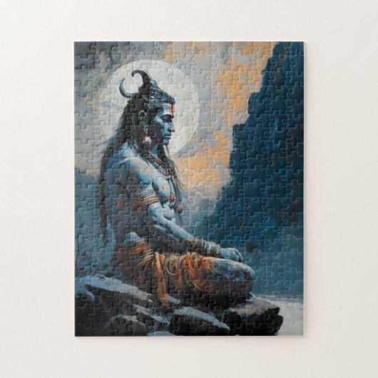 Lord shiva meditieren, häusliche Erwärmung, Gesche Puzzle (Vertikal)