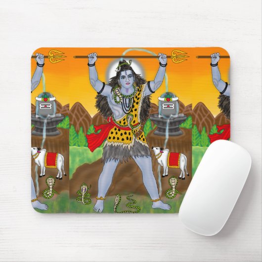 Lord Shiva Mouse Pad Mousepad (Mit Mouse)