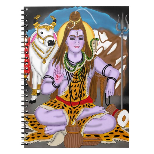 Lord Shiva Notizbuch Notizblock (Vorderseite)