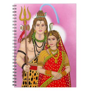 Lord Shiva Parvati Notebook Notizblock