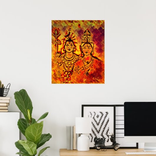Lord Shiva Parvati Poster (Heimbüro)