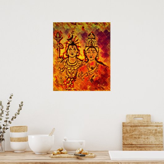Lord Shiva Parvati Poster (Küche)