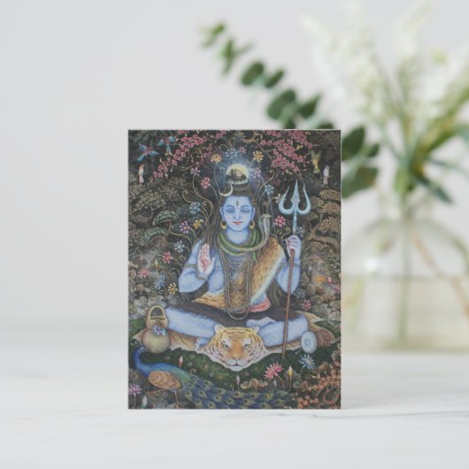Lord Shiva Post Card Postkarte (Stehend Vorderseite)