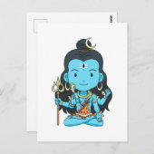 Lord Shiva Postcard Postkarte (Vorne/Hinten)