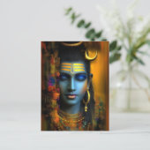 Lord Shiva Print: Moderne Abstrakte Visionskunst Postkarte (Stehend Vorderseite)