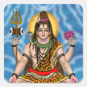 Lord Shiva Quadratischer Aufkleber