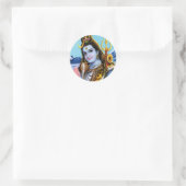 Lord Shiva Runder Aufkleber (Tasche)