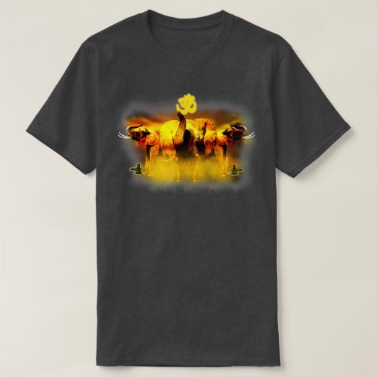 Lord Shiva Spiritualität Meditation Yoga Elefant T-Shirt (Design vorne)
