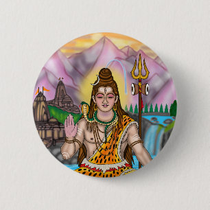 Lord Shiva Spirituelle Hindu-Gottheit Benutzerdefi Button
