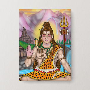 Lord Shiva Spiritueller Hindu-Gottheit Benutzerdef Button