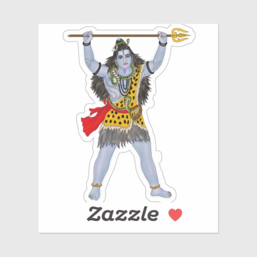 Lord Shiva Sticker (Blatt)