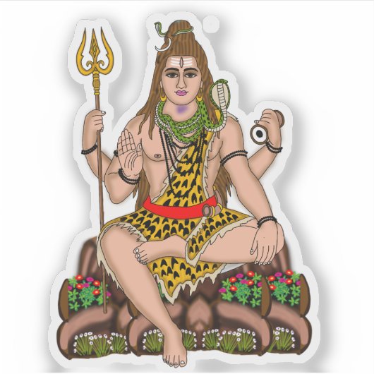 Lord Shiva Stickers Aufkleber (Vorderseite)