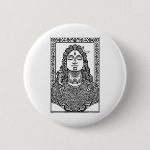 Lord Shiva Traditionelle indische Mehendi und Mand Button