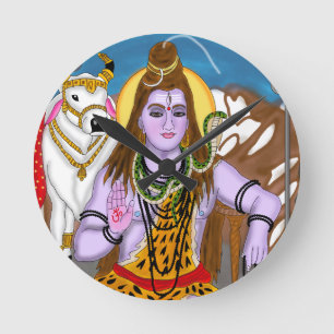 Lord Shiva-Uhr Runde Wanduhr