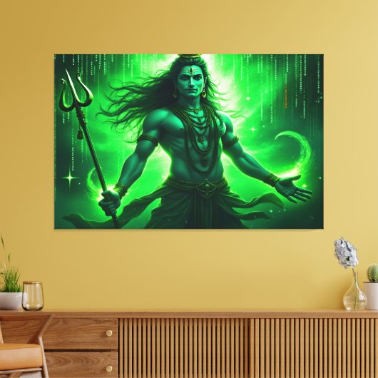 Lord Shiva Wall Art Canvas Print Picture 4 Leinwanddruck (Insitu (Wohnzimmer))