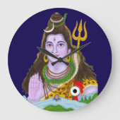Lord Shiva Wall Clock Große Wanduhr (Vorderseite)